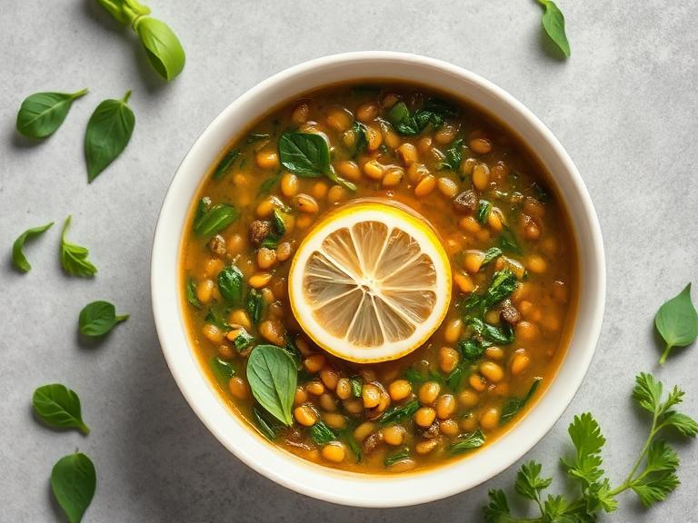 Lentil & Spinach Detox Soup