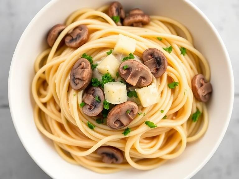 Mushroom Alfredo Pasta
